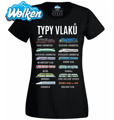Obrázek produktu Dámské tričko Typy Vlaků