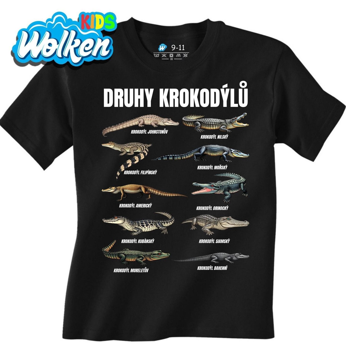 Dětské tričko Druhy Krokodýlů.jpg