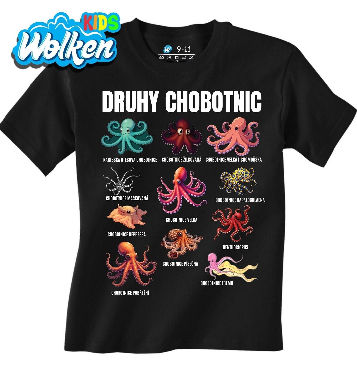 Dětské tričko Druhy Chobotnic.jpg