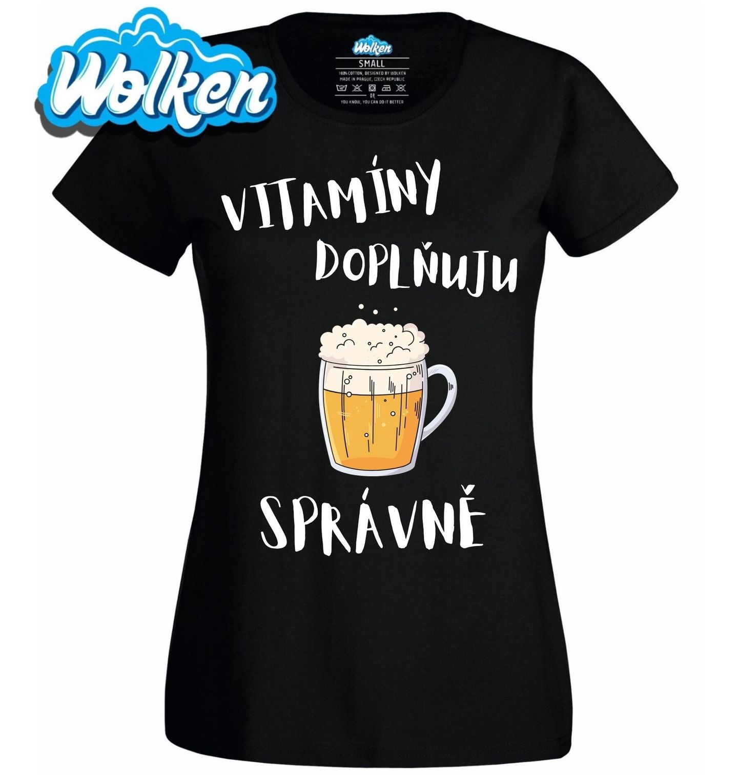 Dámské tričko Vitamíny Doplňuju Správně - Pivem!.jpg