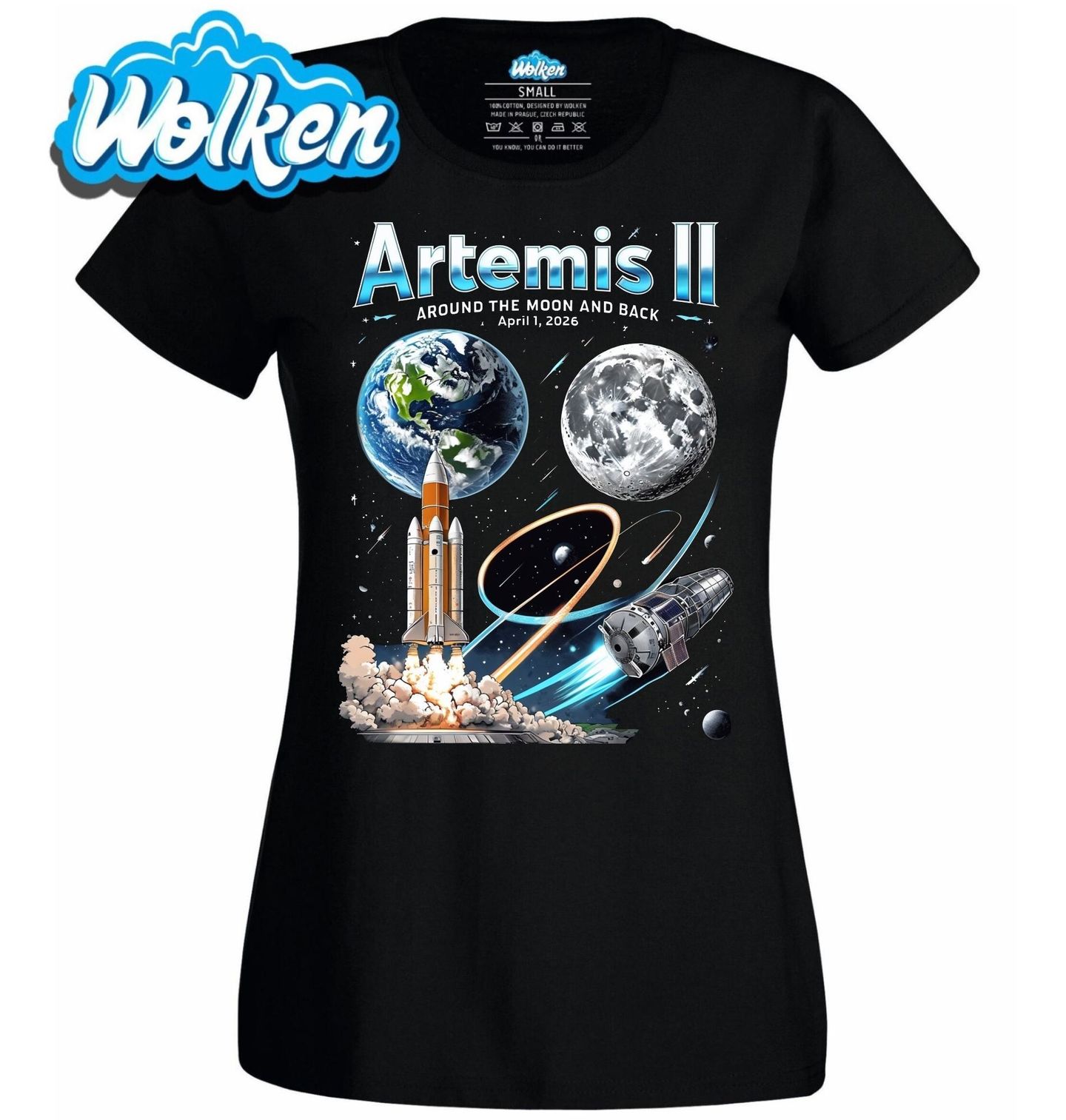 Dámské tričko Vesmírná Mise Artemis II.jpg