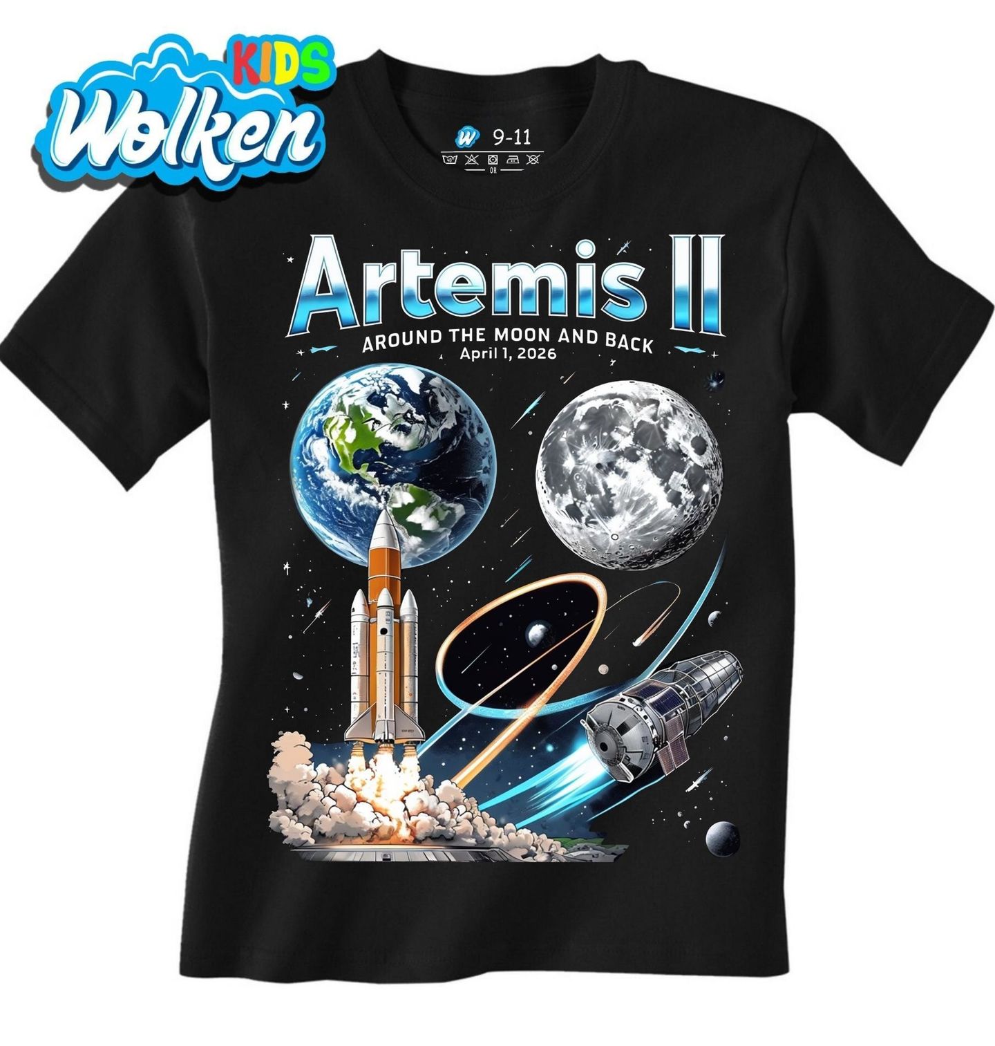Dětské tričko Vesmírná Mise Artemis II.jpg