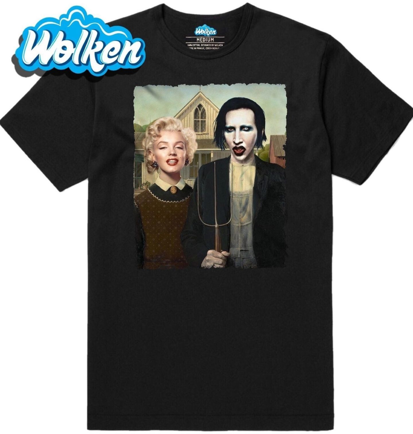 Pánské tričko Americká gotika Marilyn Monroe Marilyn Manson (Skladem S-5XL).jpg