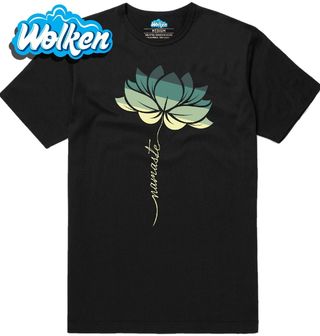 Pánské tričko Zelený Namaste Lotus.jpg