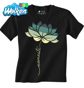 Dětské tričko Zelený Namaste Lotus.jpg
