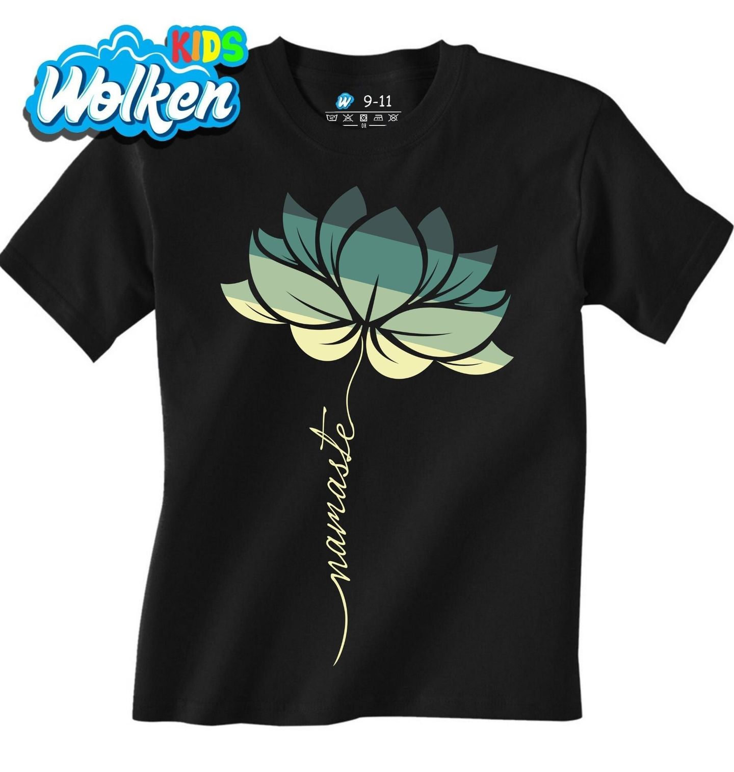 Dětské tričko Zelený Namaste Lotus.jpg
