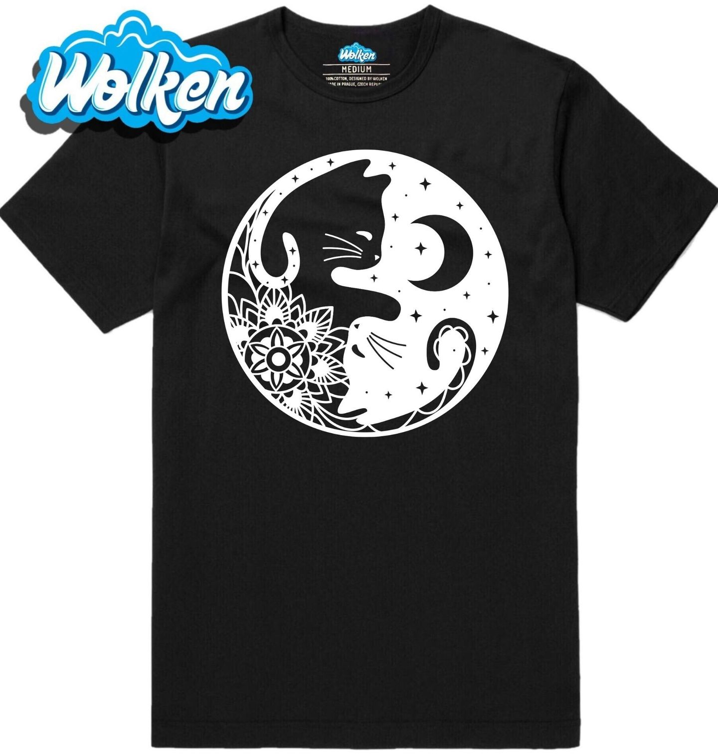 Pánské tričko Kočičí Jing Jang Mandala.jpg