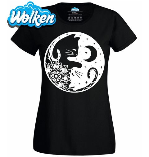 Obrázek produktu Dámské tričko Kočičí Jing Jang Mandala