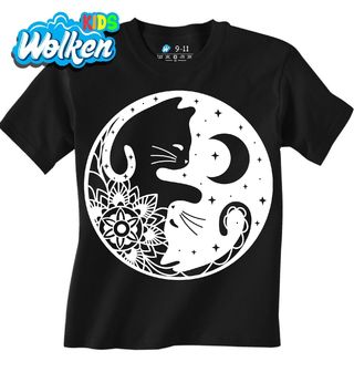Dětské tričko Kočičí Jing Jang Mandala.jpg