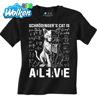 Dětské tričko Je Schrödingerova Kočka Živá.jpg