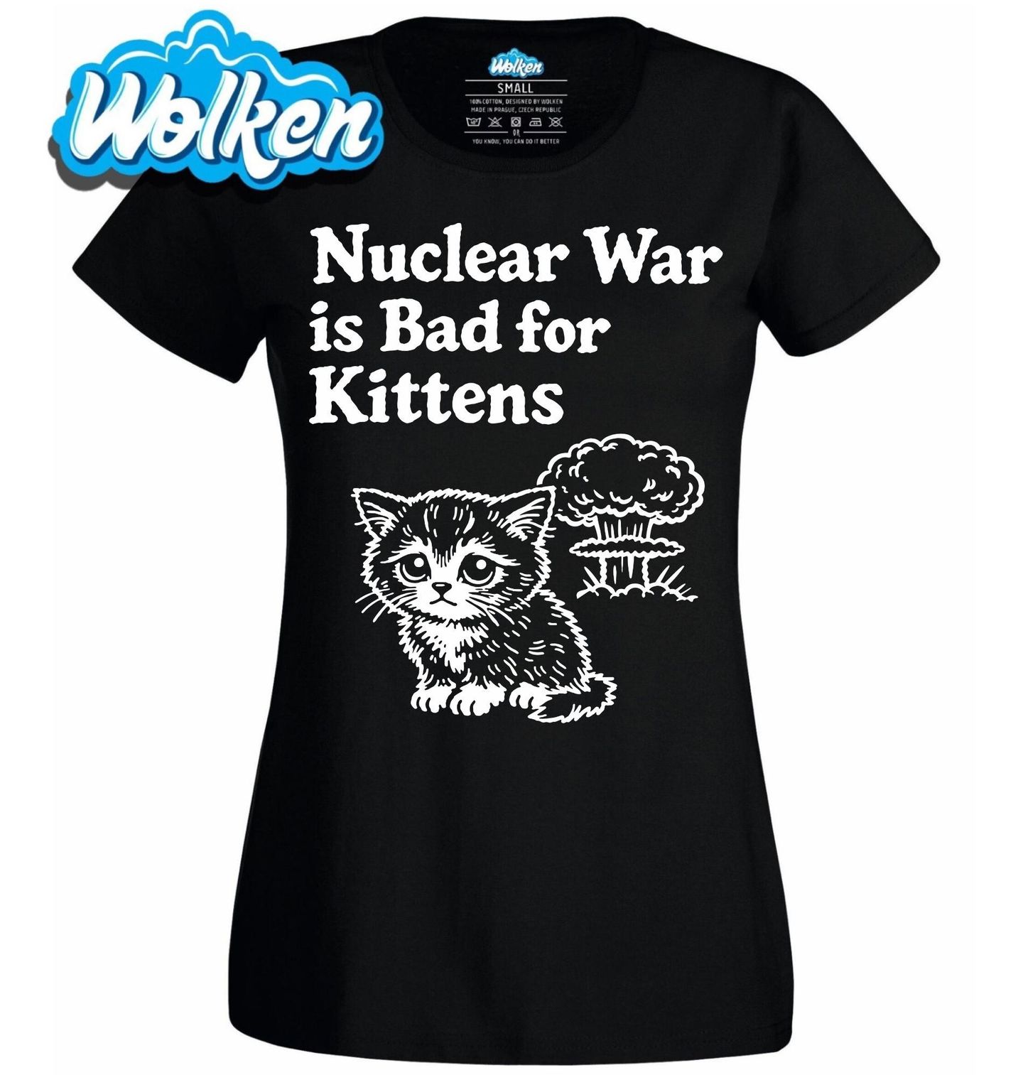 Dámské tričko Kotě proti Jaderné Válce.jpg