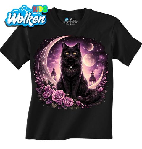Obrázek produktu Dětské tričko Černá Kočka v Srpku Měsíce