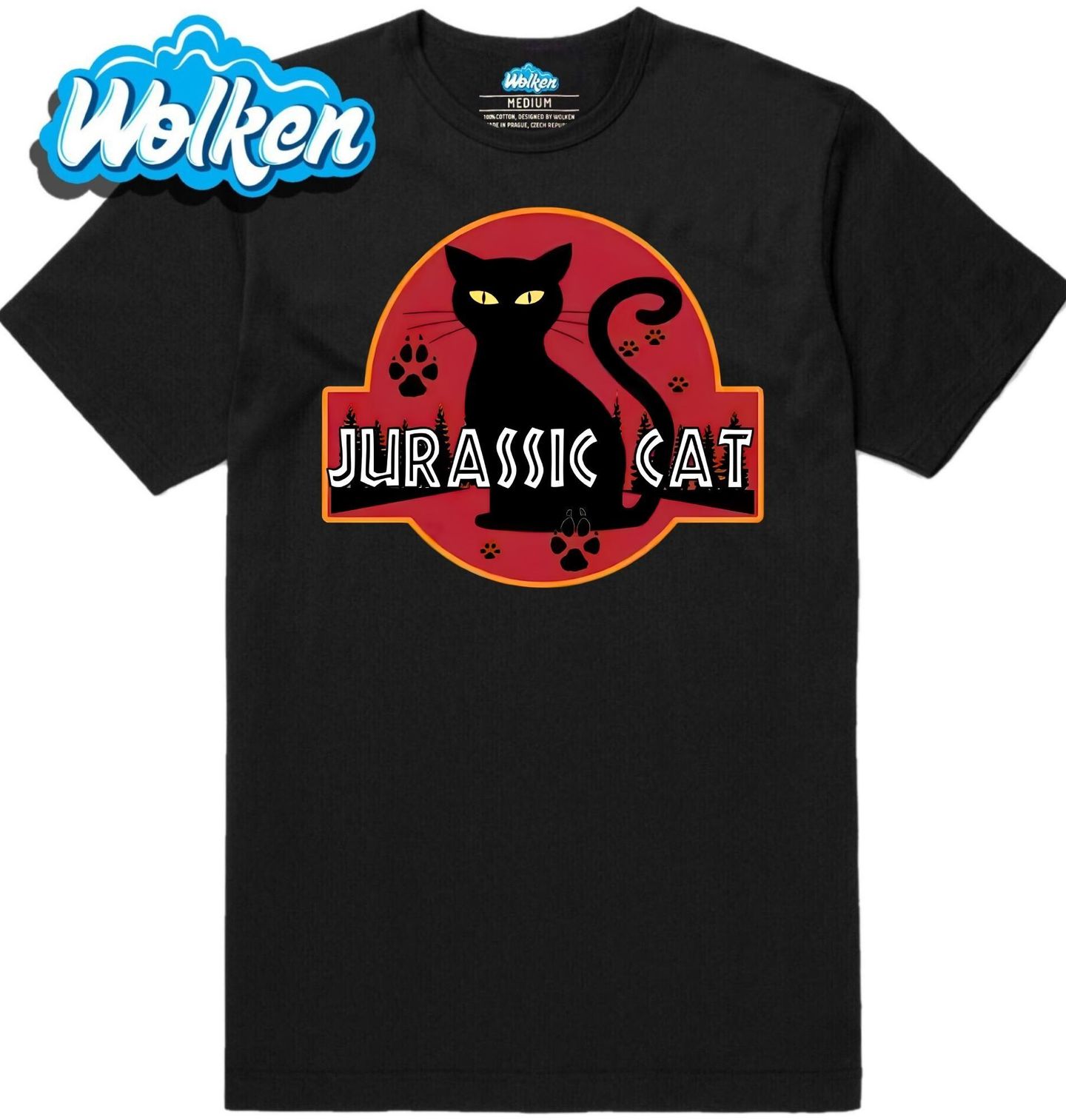 Pánské tričko Kočka z Jurského Parku Jurassic Cat.jpg
