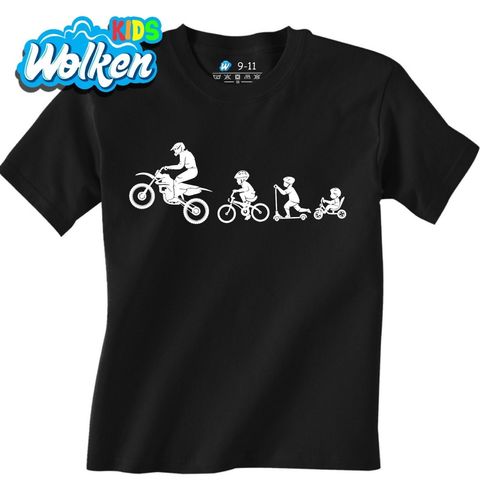 Obrázek produktu Dětské tričko Evoluce motorkáře od tříkolky po motorku