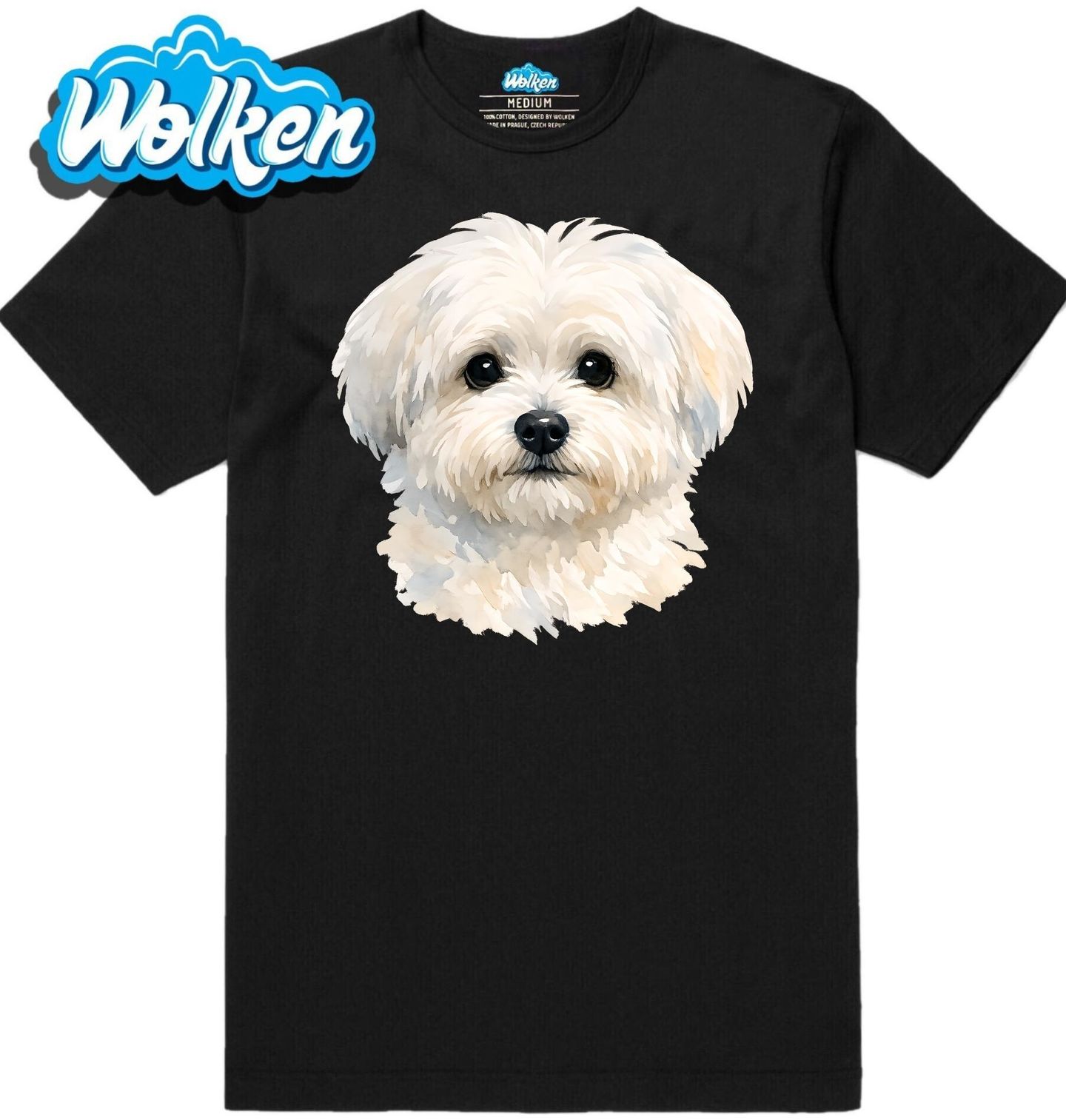 Pánské tričko Roztomilý Bílý Bišonek.jpg