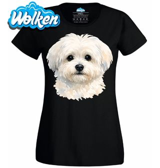 Dámské tričko Roztomilý Bílý Bišonek.jpg