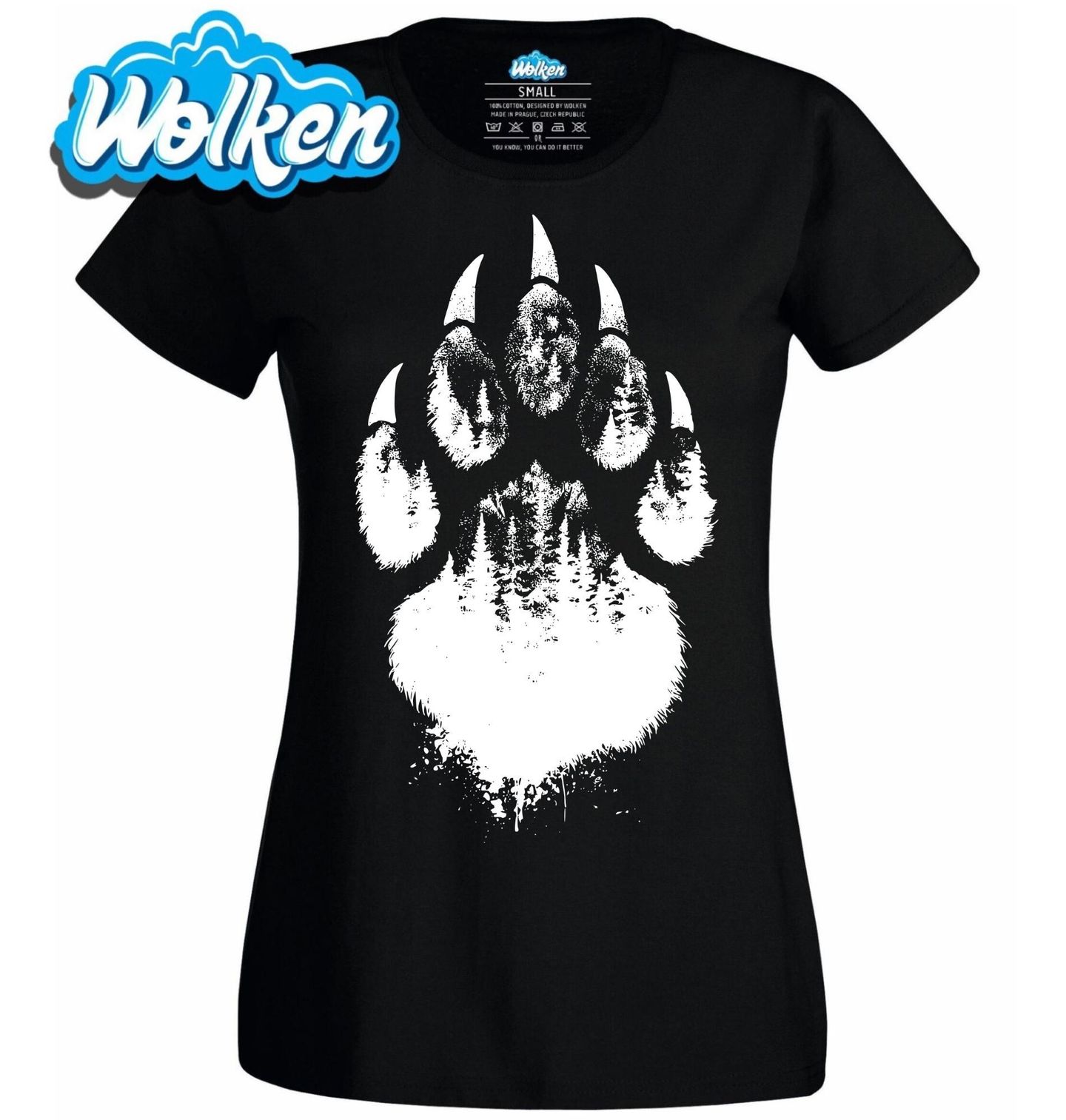 Dámské tričko Medvědí Tlapa s Lesní Krajinou.jpg