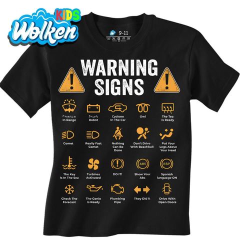 Obrázek produktu Dětské tričko Kontrolky v Autě Warning Signs