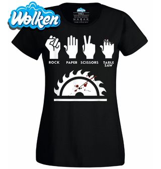 Dámské tričko Kámen Nůžky Papír a Pila.jpg