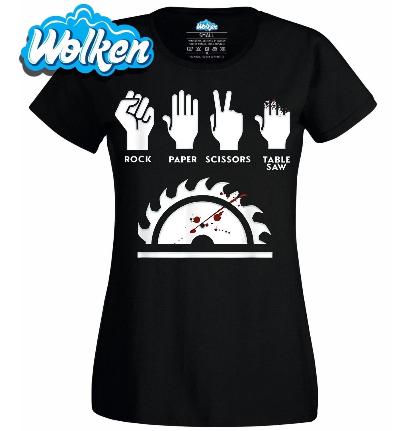 Dámské tričko Kámen Nůžky Papír a Pila.jpg