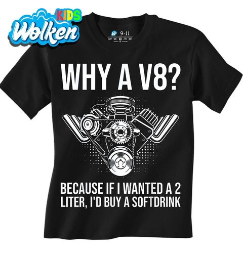 Obrázek produktu Dětské tričko Proč V8 Motor?
