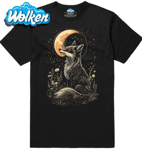Obrázek produktu Pánské tričko Kreslená Liška při Měsíci