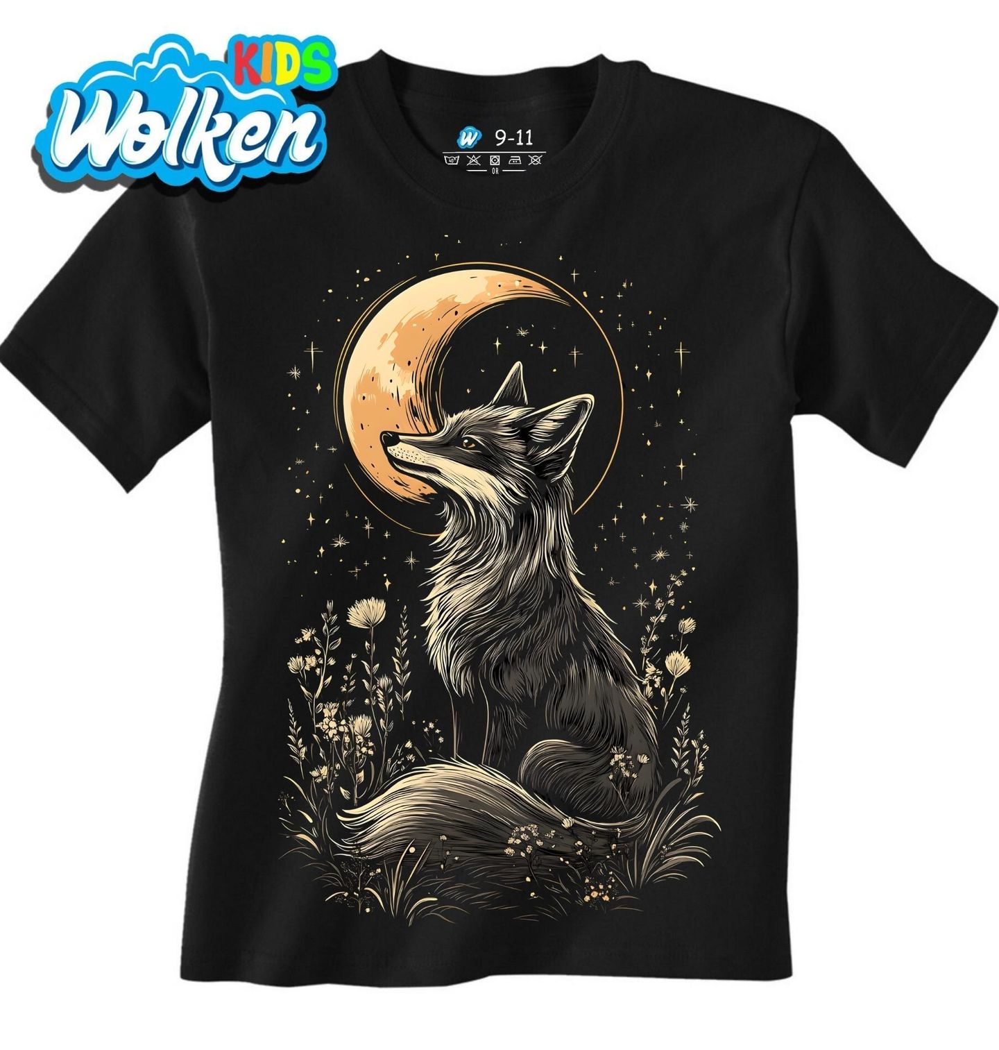 Dětské tričko Kreslená Liška při Měsíci.jpg