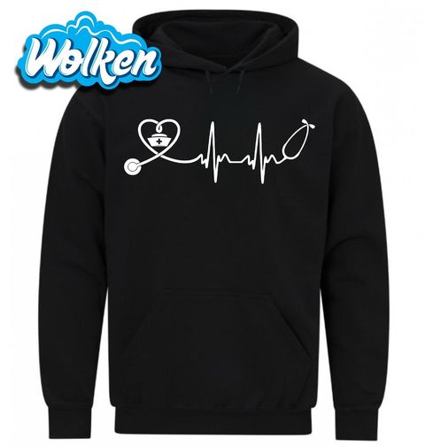 Obrázek produktu Pánská mikina Kardiogram Stetoskopu a Zdravotní Sestra