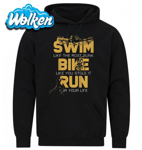 Obrázek produktu Pánská mikina Plav Jezdi Běhej Swim Bike Run