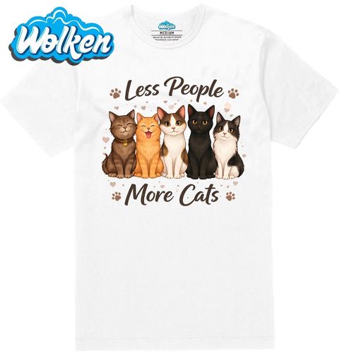 Obrázek produktu Pánské tričko Méně Lidí, Více Koček