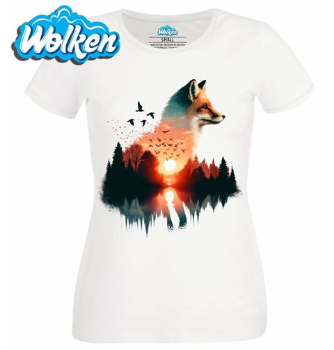 Obrázek produktu Dámské tričko Liška Lesní Západ Slunce