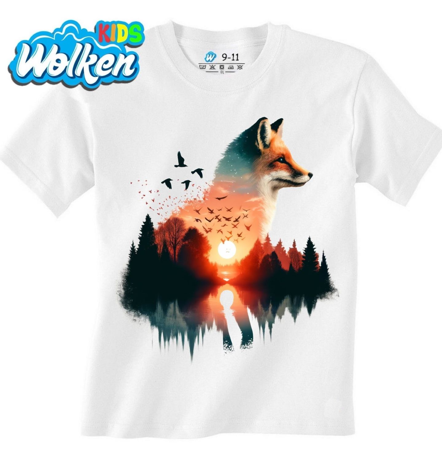 Dětské tričko Liška Lesní Západ Slunce.jpg