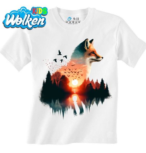 Obrázek produktu Dětské tričko Liška Lesní Západ Slunce