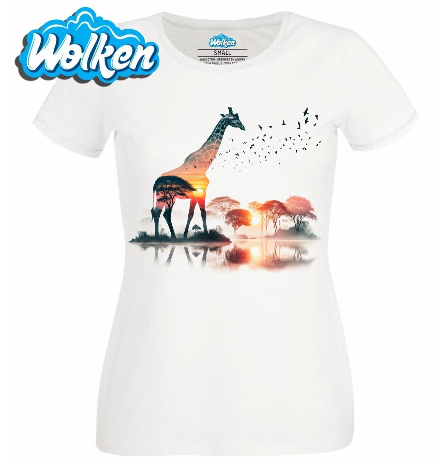 Dámské tričko Žirafa v Savaně.jpg