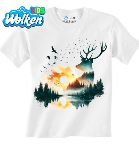 Obrázek produktu Dětské tričko Jelen Lesní Krajina