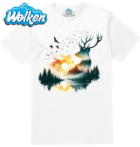 Obrázek produktu Pánské tričko Jelen Lesní Krajina