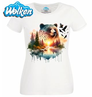 Dámské tričko Medvěd v Západu Slunce.jpg