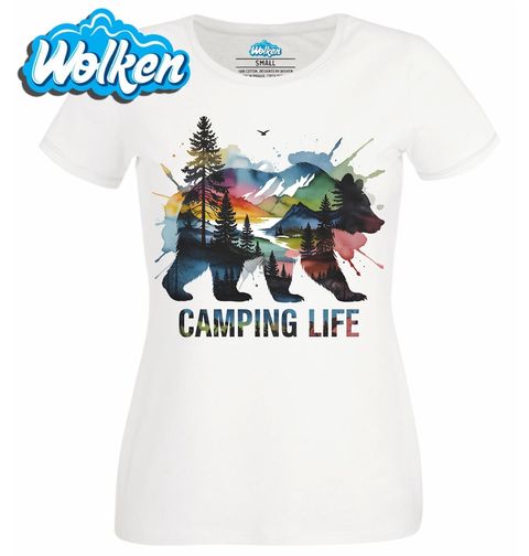 Obrázek produktu Dámské tričko Camping Life Barevný Medvěd