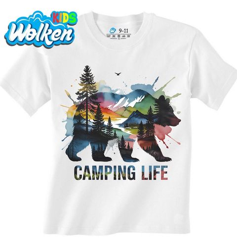 Obrázek produktu Dětské tričko Camping Life Barevný Medvěd