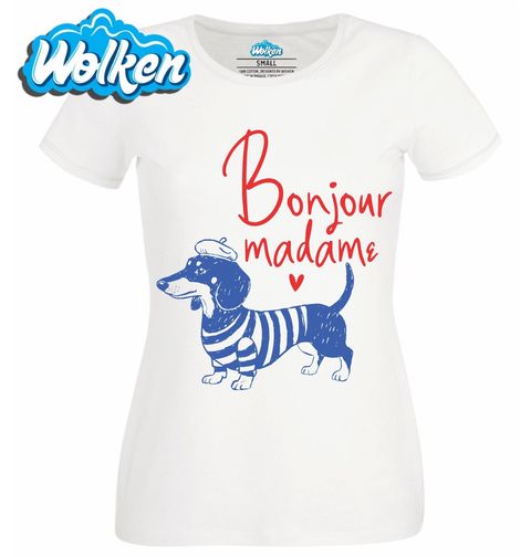 Obrázek produktu Dámské tričko Francouzský Jezevčík Bonjour madame