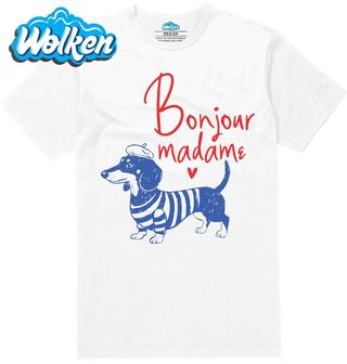 Pánské tričko Francouzský Jezevčík Bonjour madame.jpg