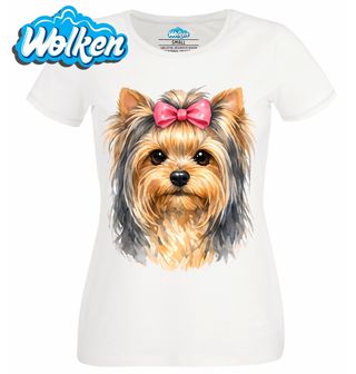 Dámské tričko Yorkšírský Teriér s Mašlí.jpg