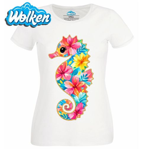 Obrázek produktu Dámské tričko Květinový Mořský Koník