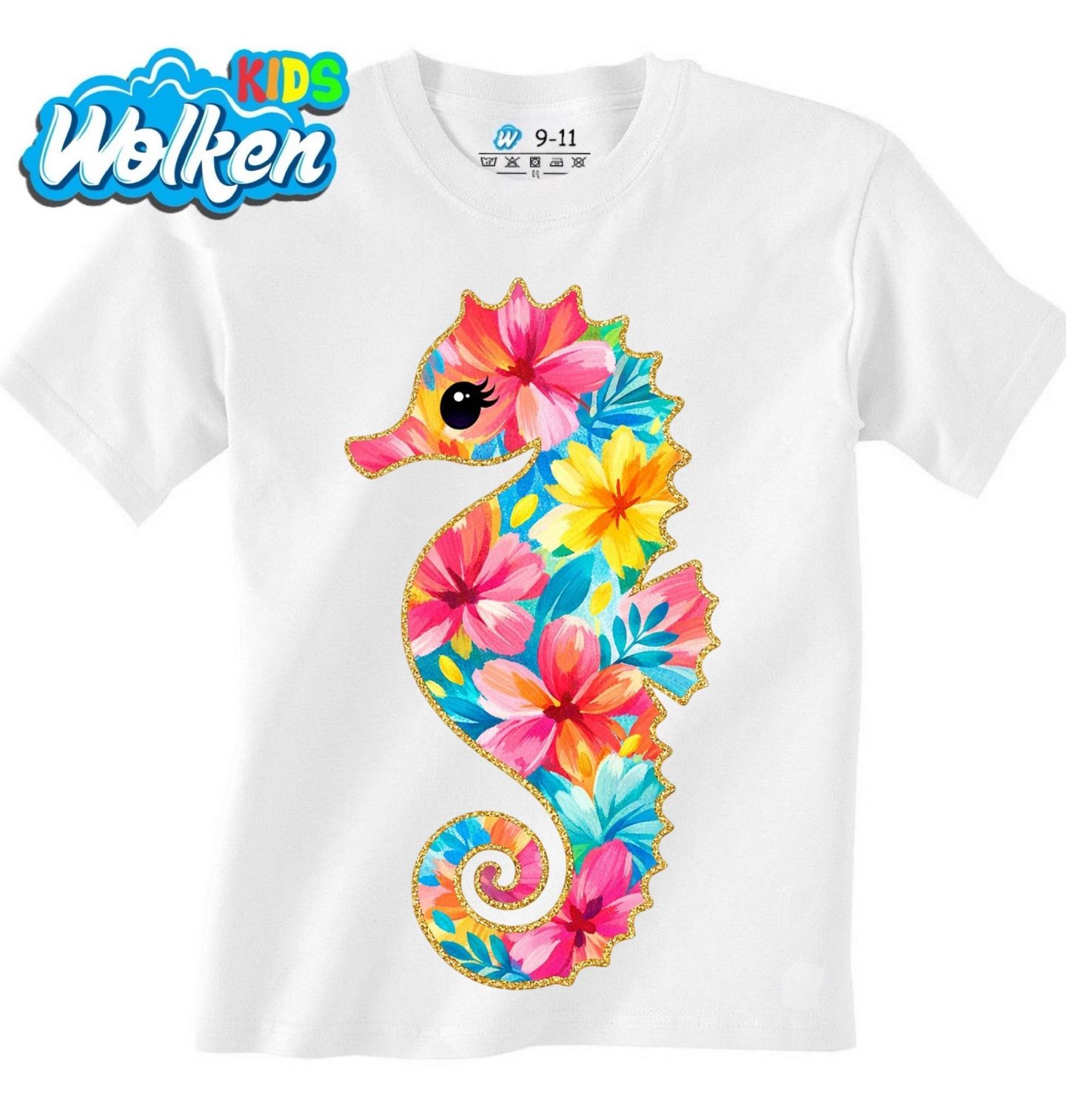 Dětské tričko Květinový Mořský Koník.jpg