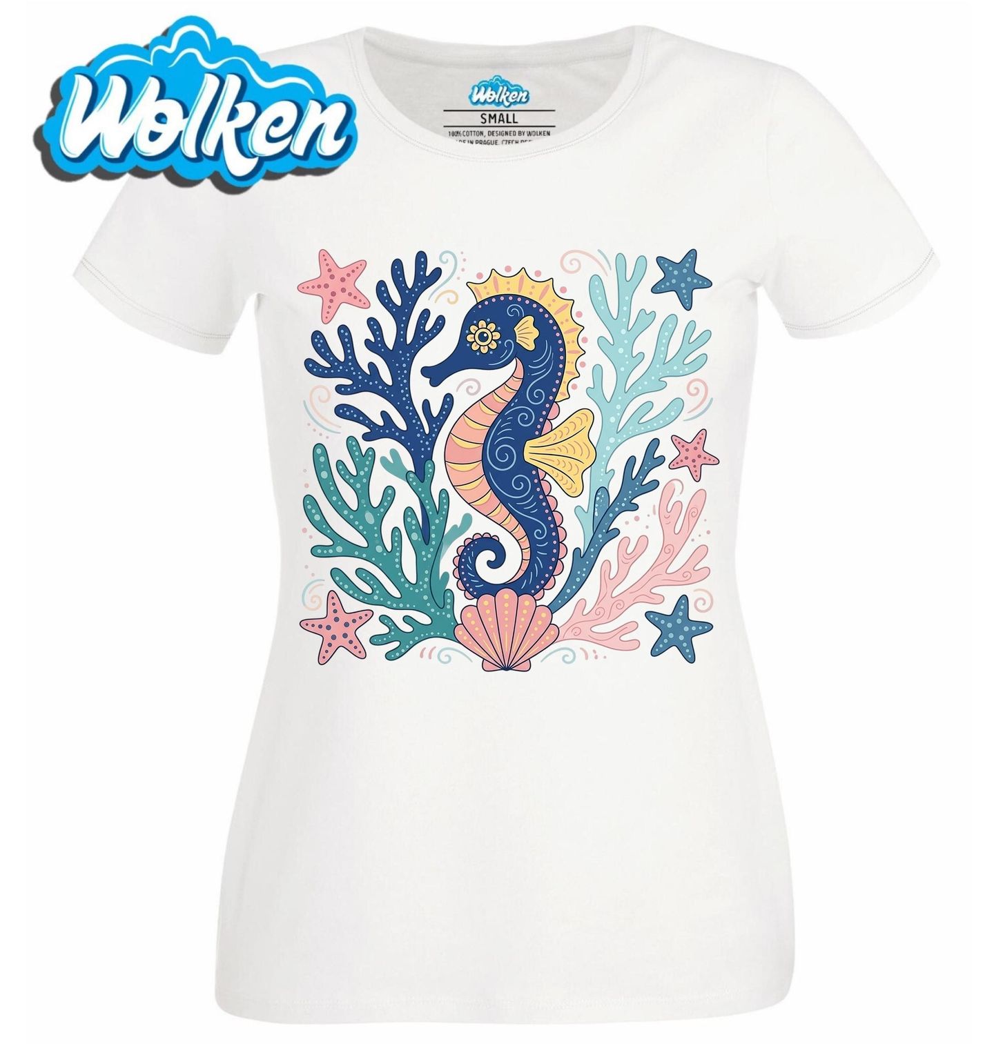 Dámské tričko Mořský Koník v Korálech.jpg