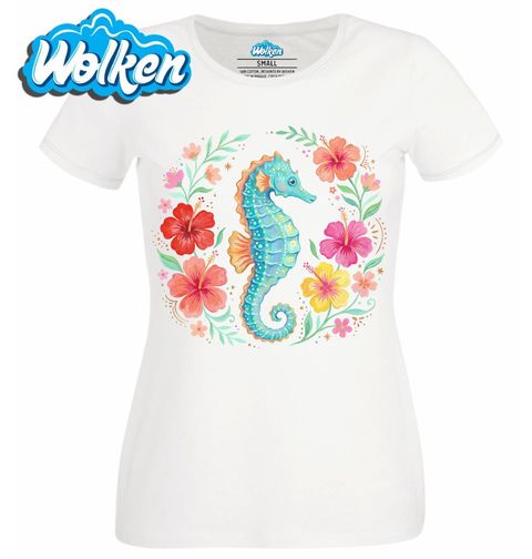 Obrázek produktu Dámské tričko Mořský Koník s Květinami
