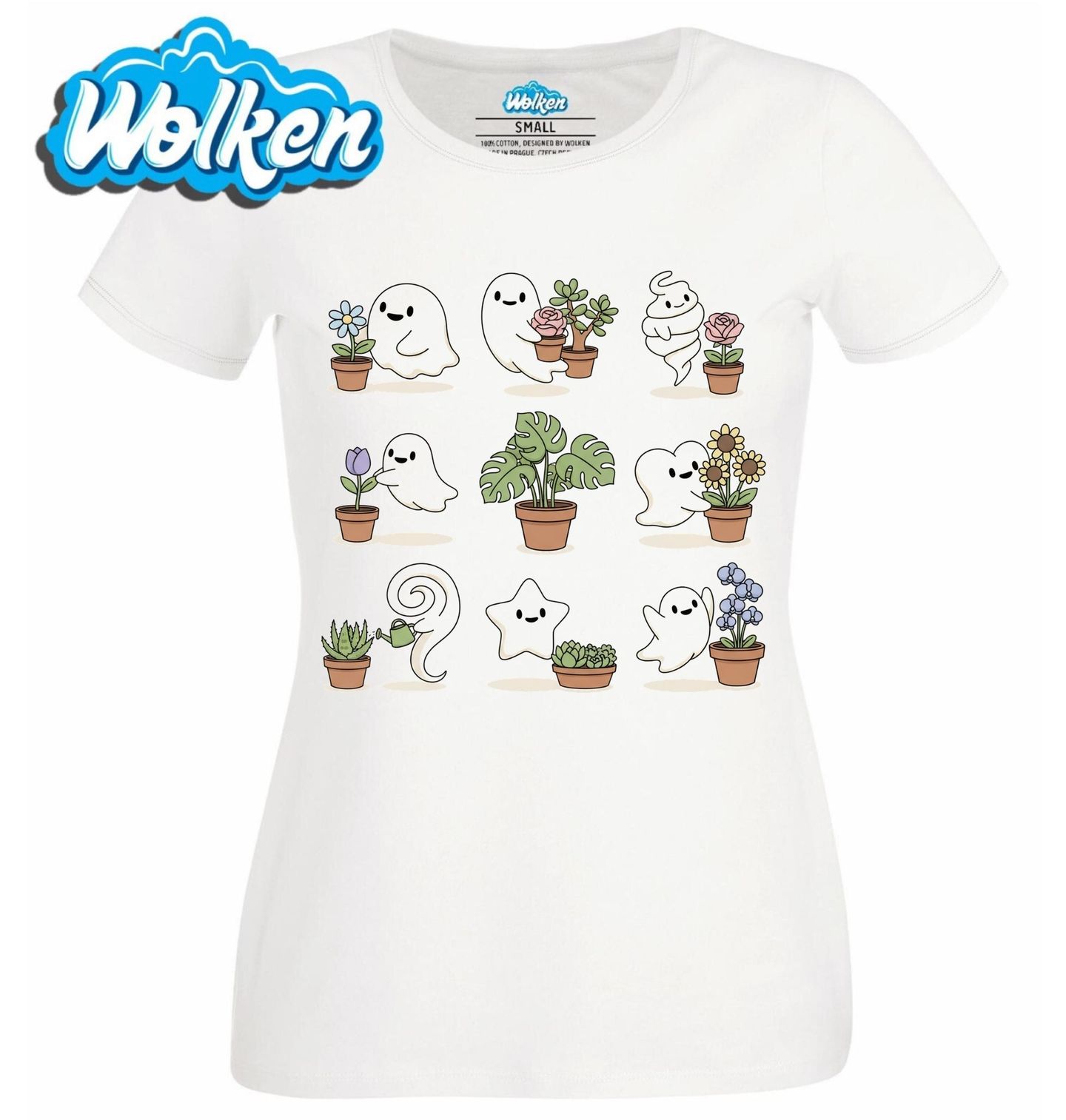 Dámské tričko Roztomilí Duchové s Květinami.jpg