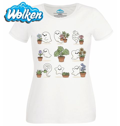 Obrázek produktu Dámské tričko Roztomilí Duchové s Květinami