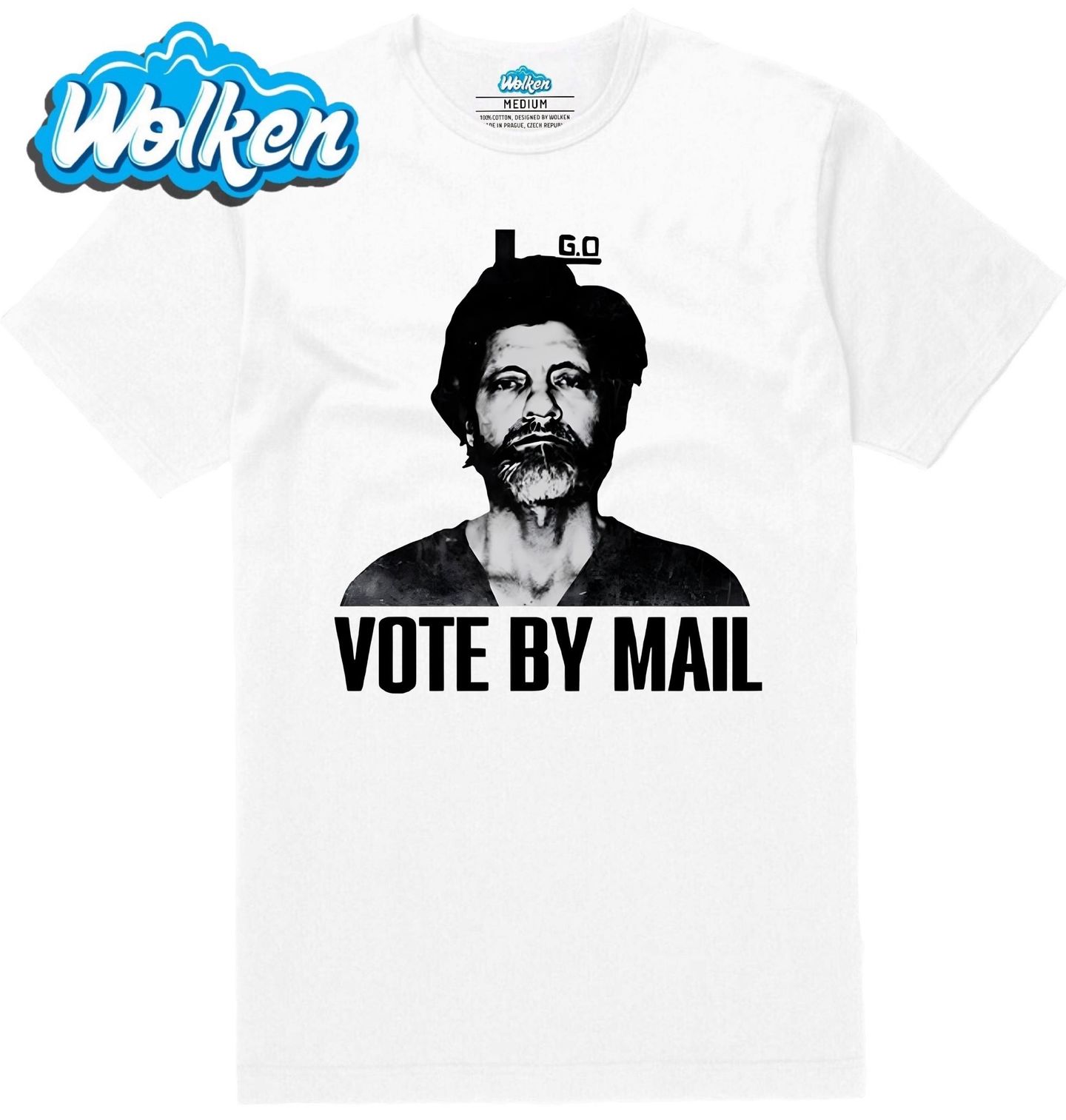 Pánské tričko Ted Kaczynski Vote by Mail.jpg