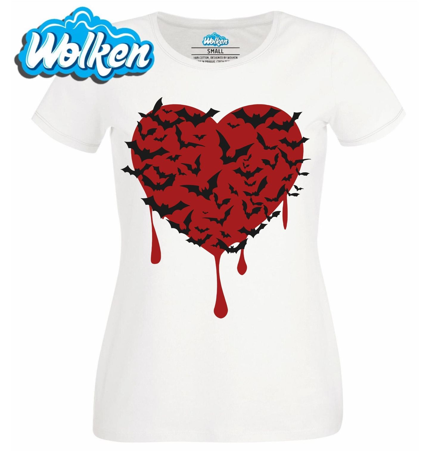 Dámské tričko Srdce s Netopýry.jpg